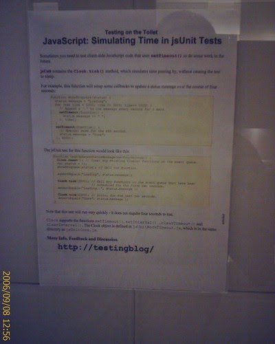 Testing on the toilet