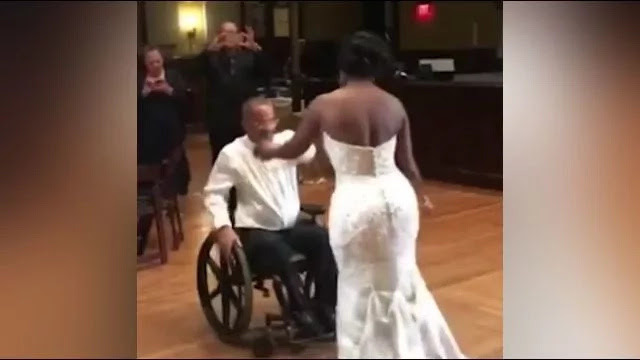 Heartwarming moment Wills dances with his daughter. Photo: ABC News