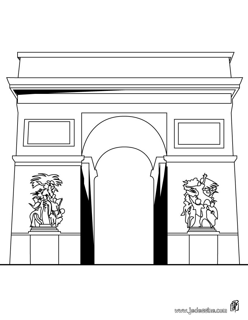 Coloriage de l Arc de Triomphe   Paris