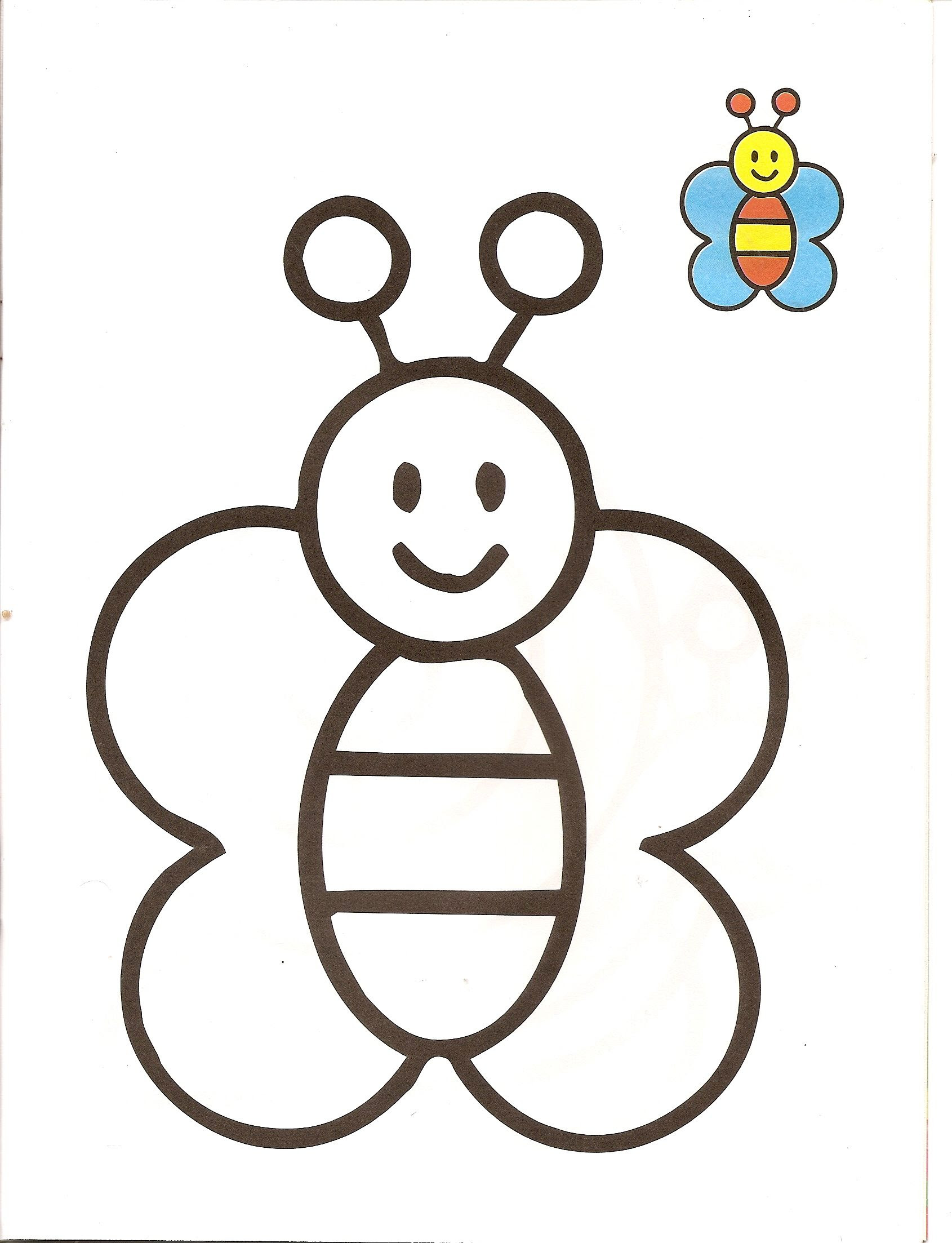DIBUJO DE ABEJA PARA PINTAR