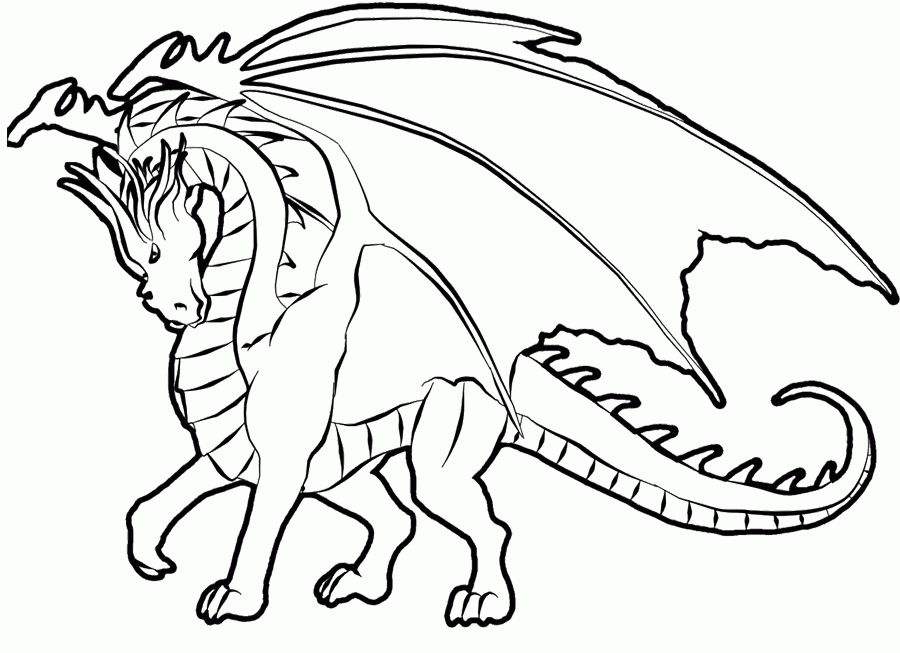Detailed Dragon Coloring Pages - Coloring Home