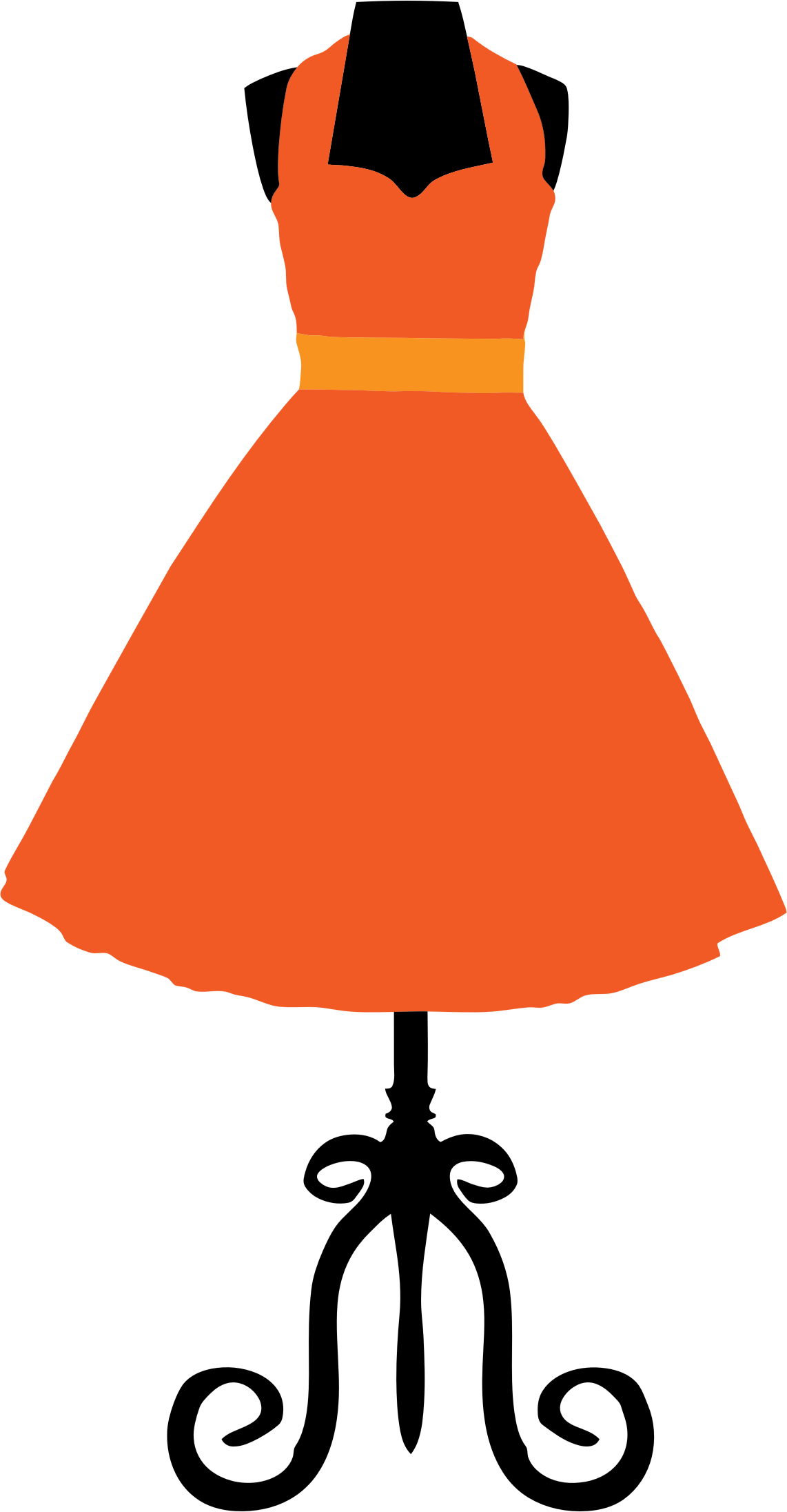black wire dress form