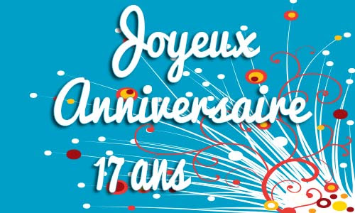 Carte anniversaire humour 17 ans virtuelle gratuite à imprimer