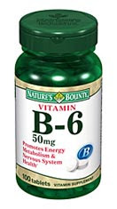 Nature's Bounty Vitamin B-6 50 mg (100 Tablets)