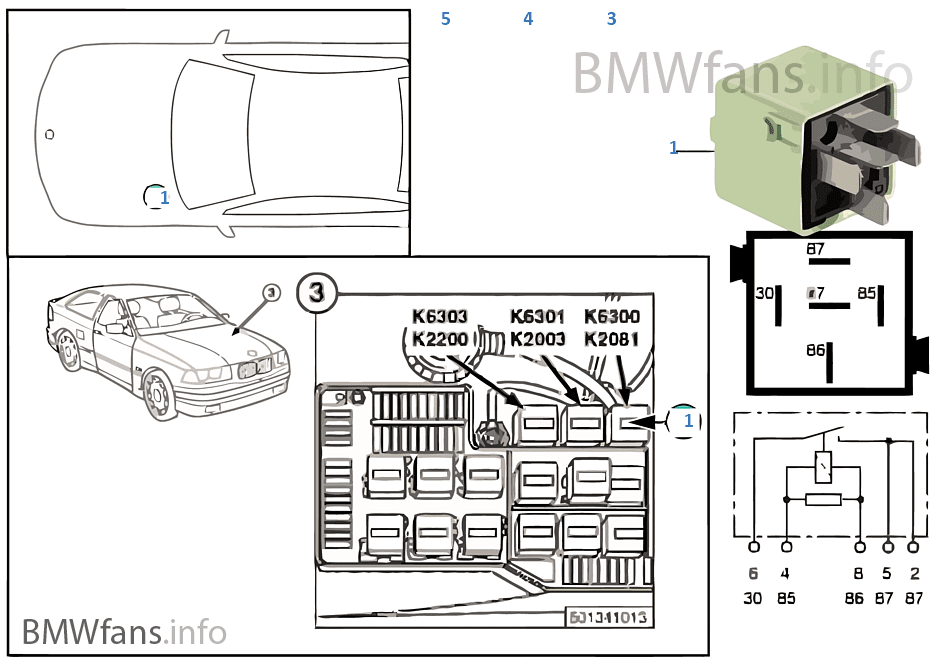 Relay For Fuel Pre Supply Pump K2081 Bmw 3 E36 325tds M51 South Africa