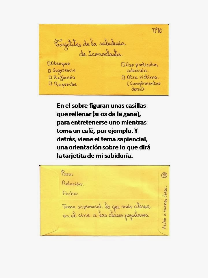 Tarjetitas de la sabiduría de Iconoclasta