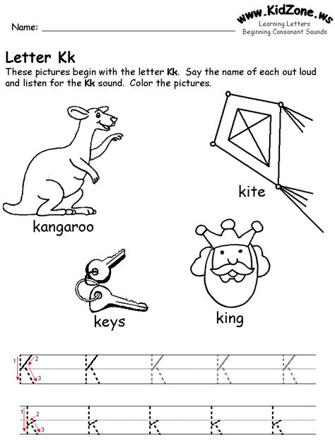  search results for letter k worksheets kindergarten calendar 2015