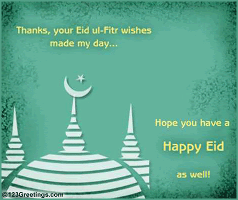 A Happy Eid Free Thank You eCards, Greeting Cards  123 