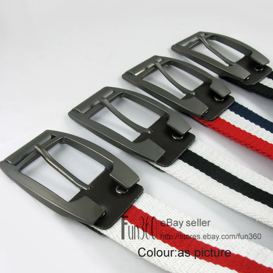 white canvas belt. Style WEB Canvas Red/White Durable Belt 34quot; COOL Belt. What you get: 1 x Casual Canvas WEB Style Belt Metal Buckle Condition: 100% Brand new.