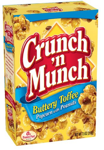 Crunch 'n Munch Butter Toffee Popcorn, 7.5-Ounce Boxes (Pack of 12)