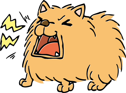 吠える犬のイラスト かわいいフリー素材が無料のイラストレイン