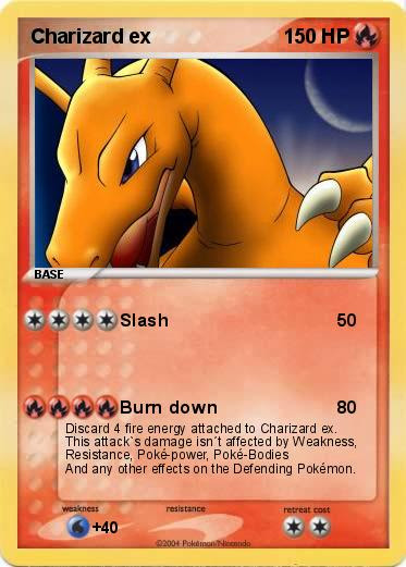 Pokemon Charizard ex. Language Card : english