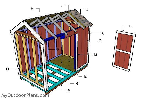 6x10 Gable Shed Roof Plans MyOutdoorPlans Free 