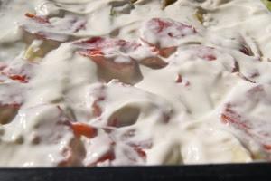 Salteado de calabacín con carne