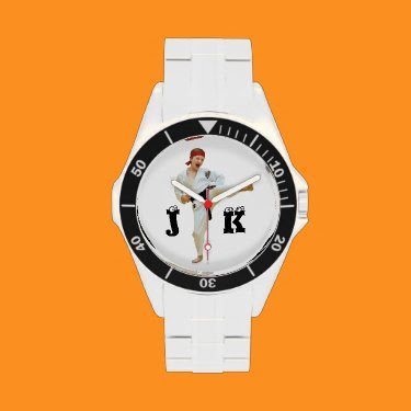 Karate Kicking Black Belt Customize Monogram Watch