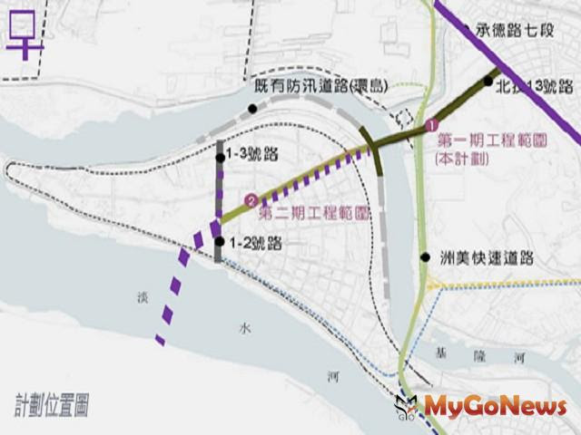 社子大橋新建工程第2期工程(圖：北市工務局新工處)