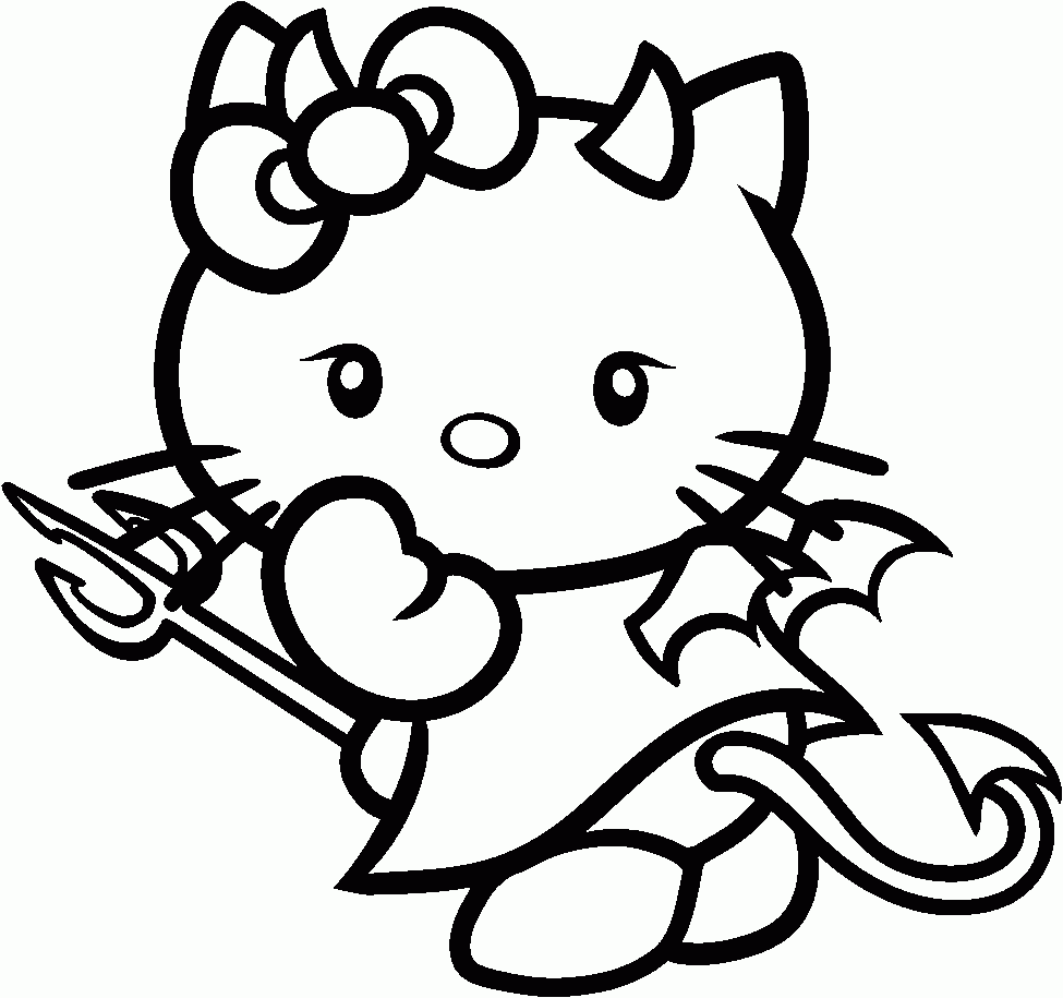 Coloriage hello kitty halloween en ligne - AncensCP