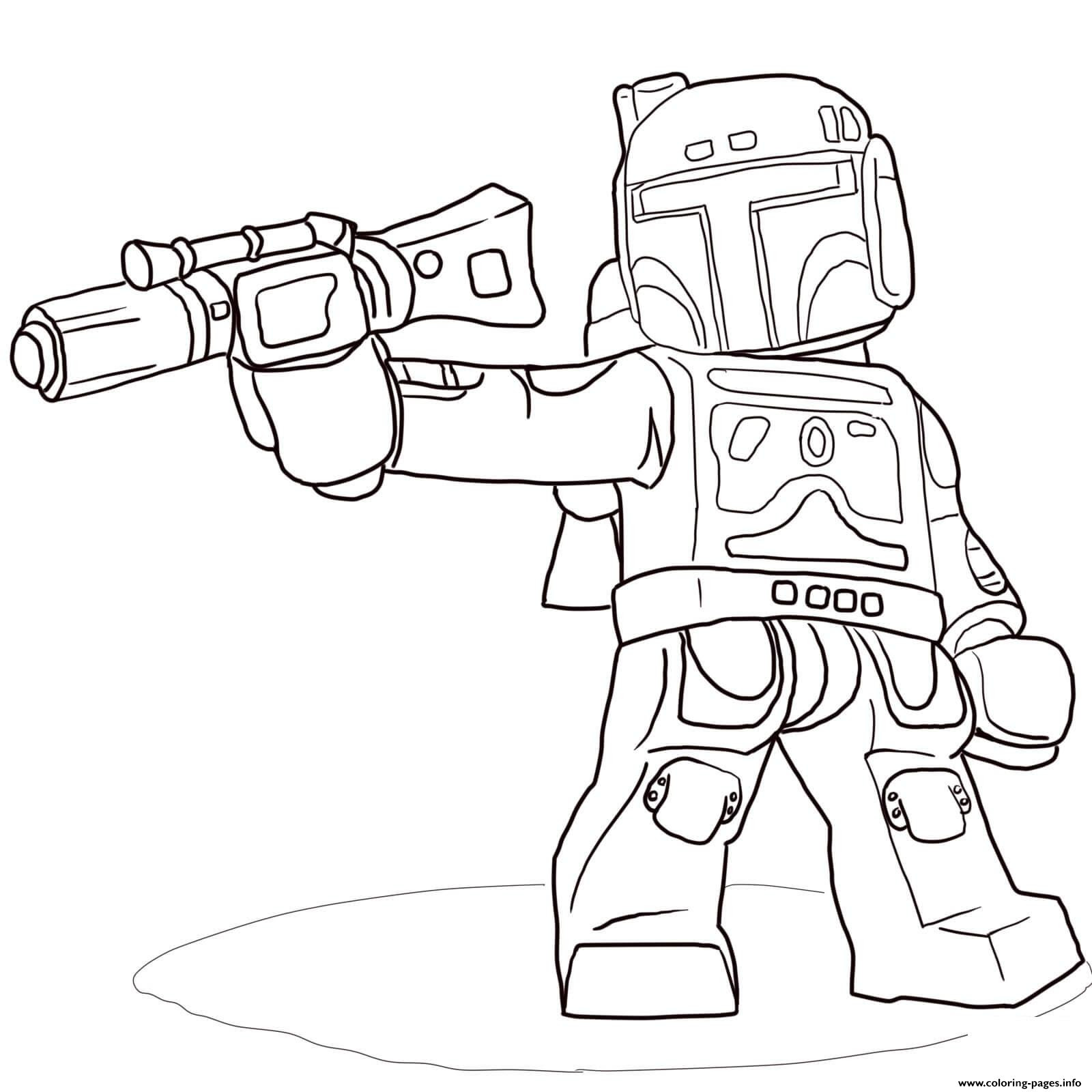 Lego Star Wars Boba Fett coloring pages