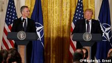 U.S. Präsident Trump und NATO-Generalsekretär bei der Pressekonferenz am Weißen Haus