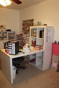 ikea desk in craft room!
