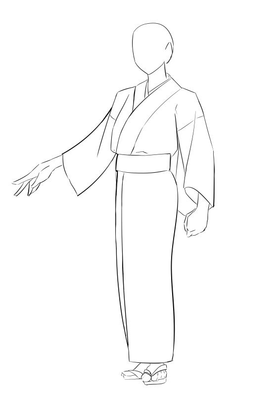 和服の描き方その１ 小袖の描き方