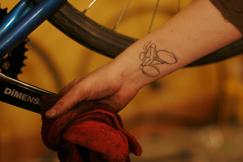 Rachel's Bicycle Tattoo