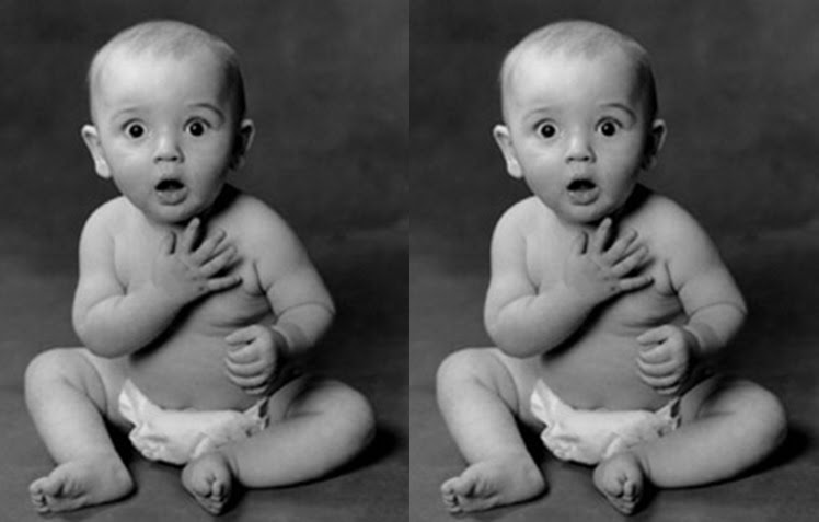 ilustrasi bayi kaget