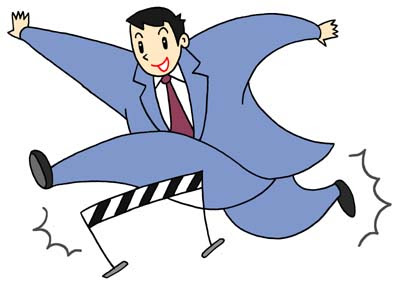 無料ビジネスイラスト素材 ビジネスパワー 突破力 推進力 行動力 積極性 前向き プラス思考