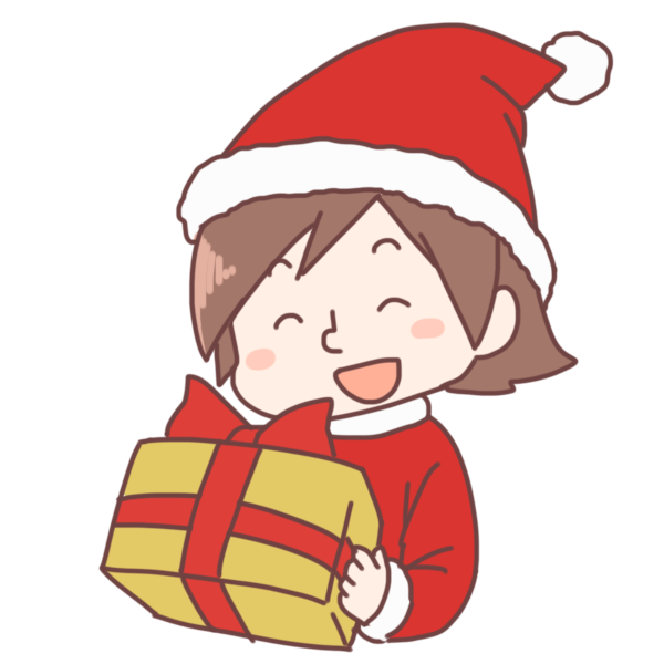 プレゼントをもらった女の子のイラスト かわいいフリー素材が無料のイラストレイン