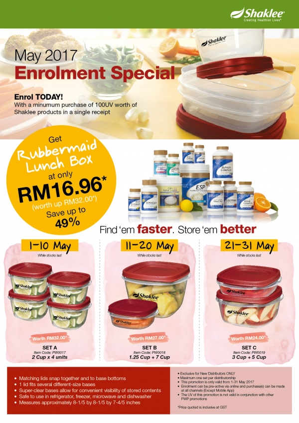 Promosi Mei 2017 Shaklee Best Sangat | Vitamin Cerdik