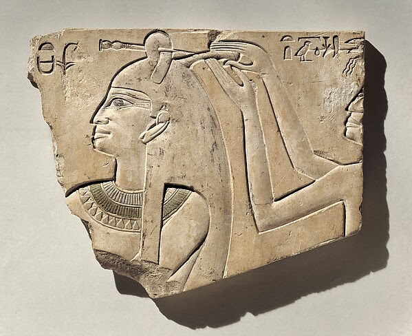 Relief of Queen Neferu Having Her Hair Done