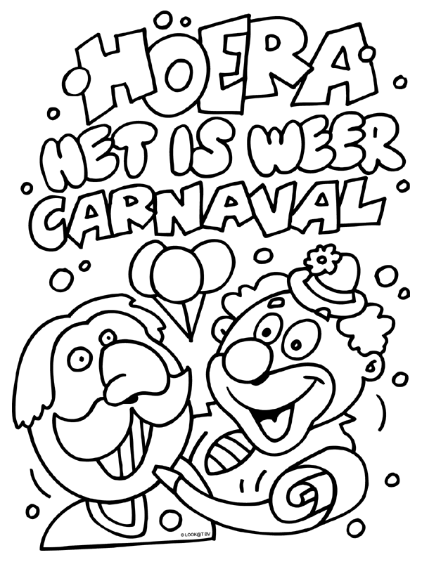 Carnaval Kleurplaat 2017