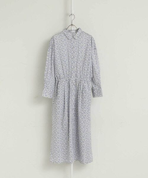 正規激安 Afternoon シャツワンピース Tea アフタヌーンティー のファッション Afternoon Living リバティ プリント シャツワンピース シャツワンピース シャツワンピース