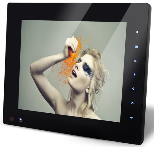 Deluxe NIX 8-Inch Digital Picture Frame, Rechargeable Battery & Motion Sensor turns frame ON/OFF automatically when it senses you nearby! 2GB