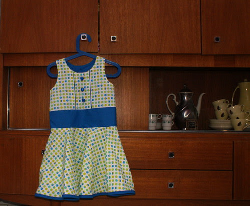 circle-dress with strawberry buttons