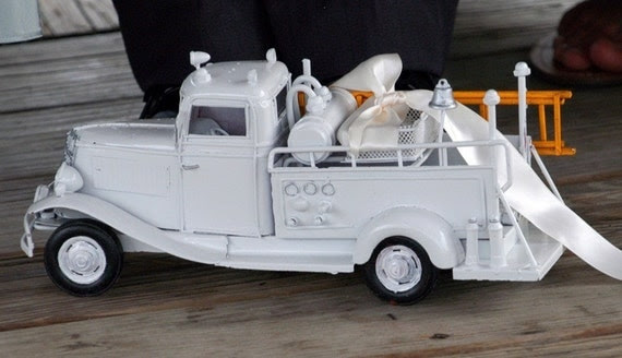 Ring Bearer Fire Truck in White