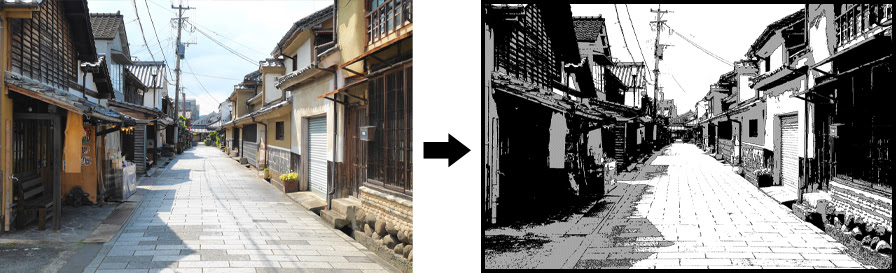 背景 No 001 地方の商店街 路地裏 すべてトレース可能 漫画の資料ドットネット