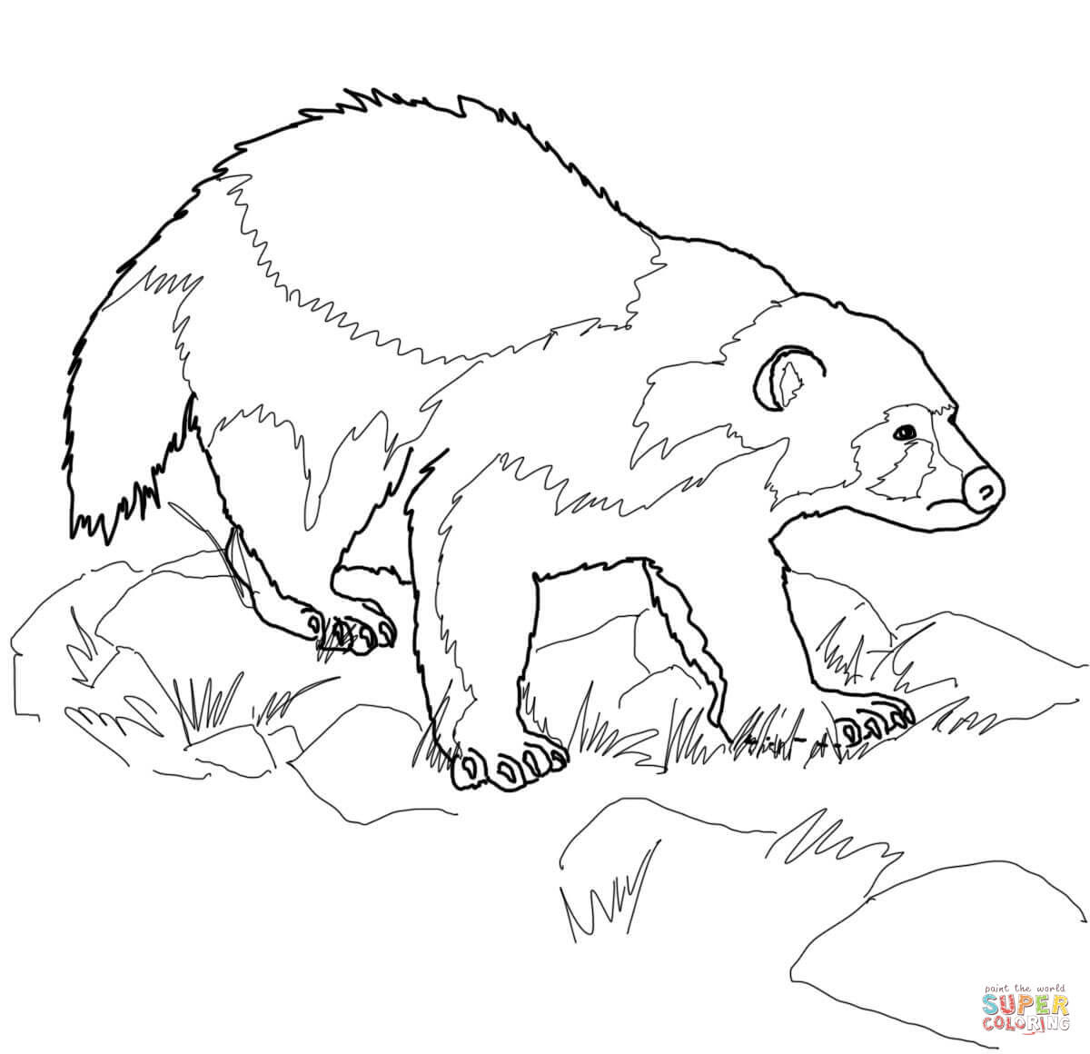 the Wolverine Animal coloring pages