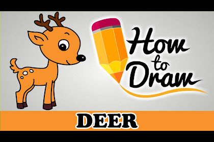 cartoon deer drawing easy