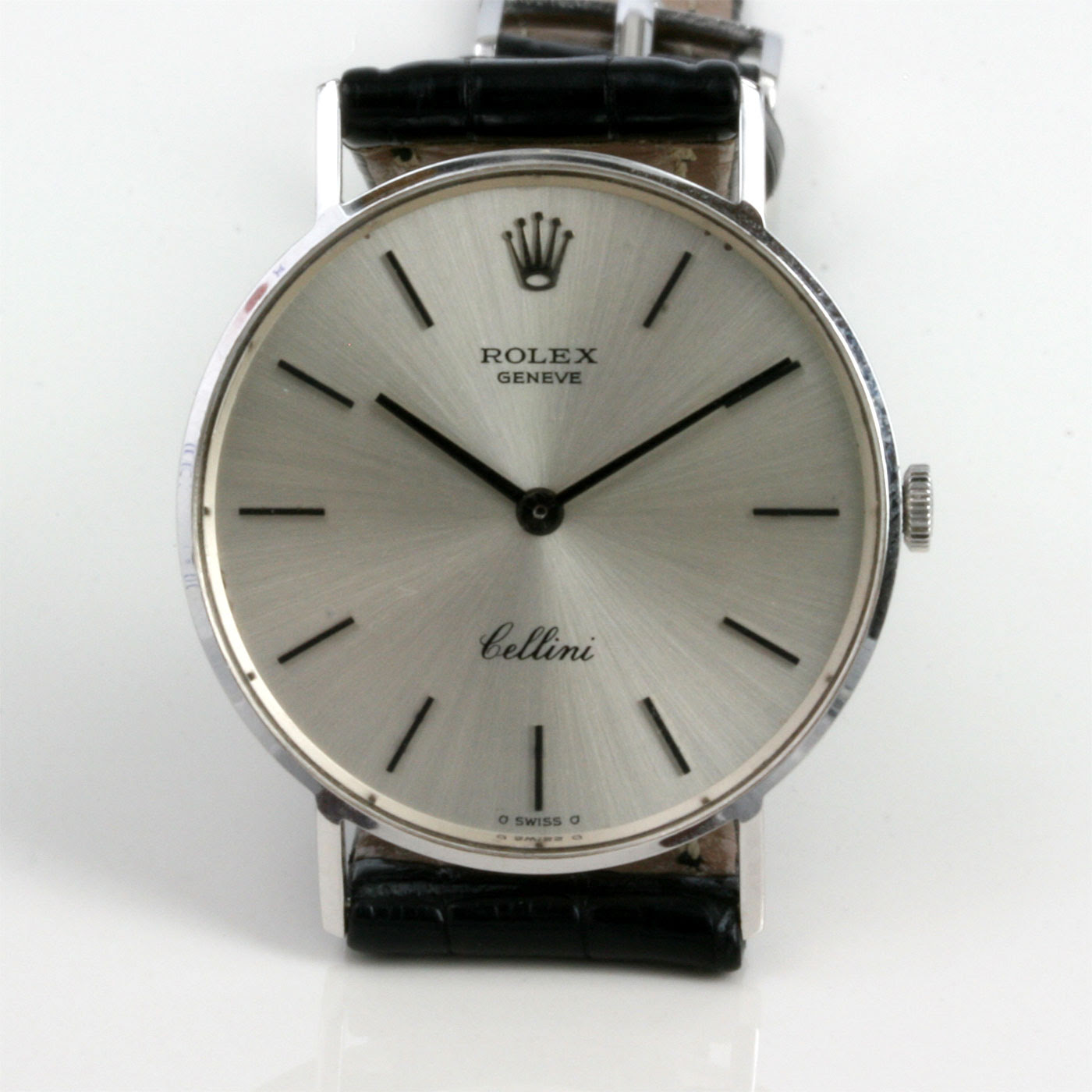 White gold Rolex Cellini watch.
