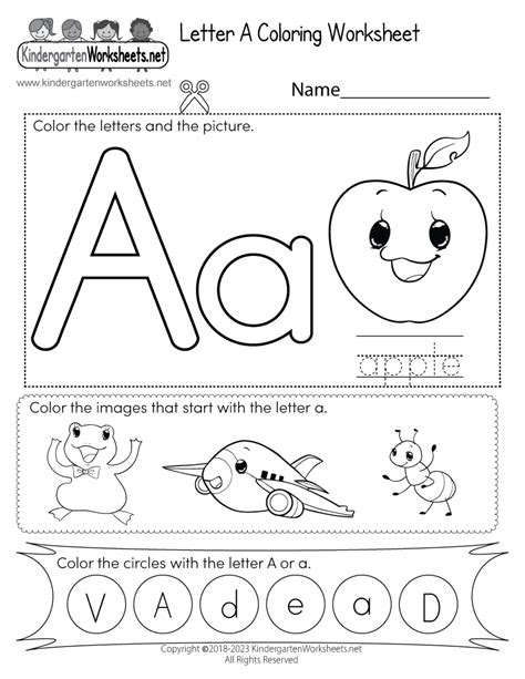  free letter printables for kindergarten