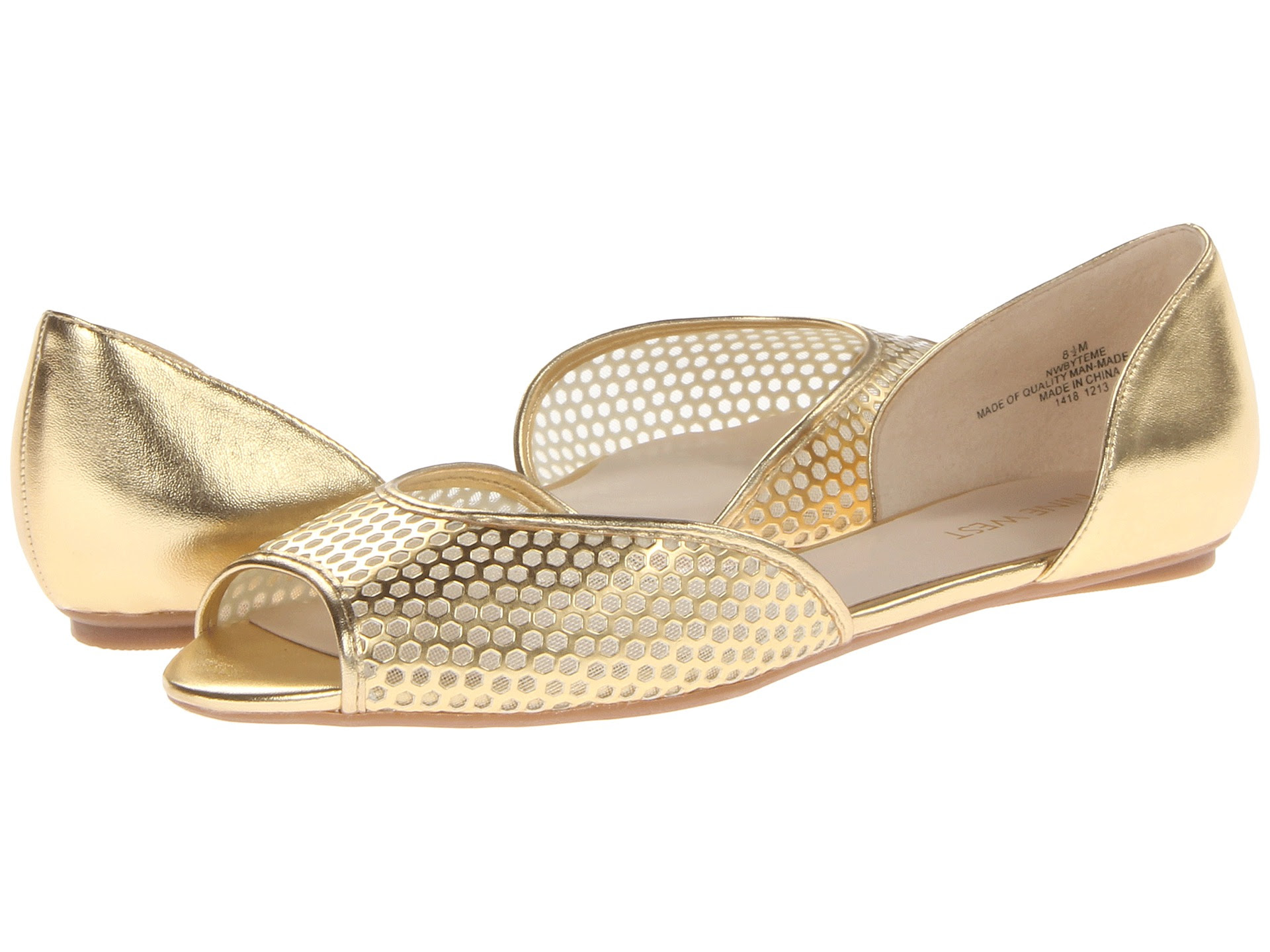 Nine West Byteme Gold Gold Synthetic | Shipped Free at Zappos