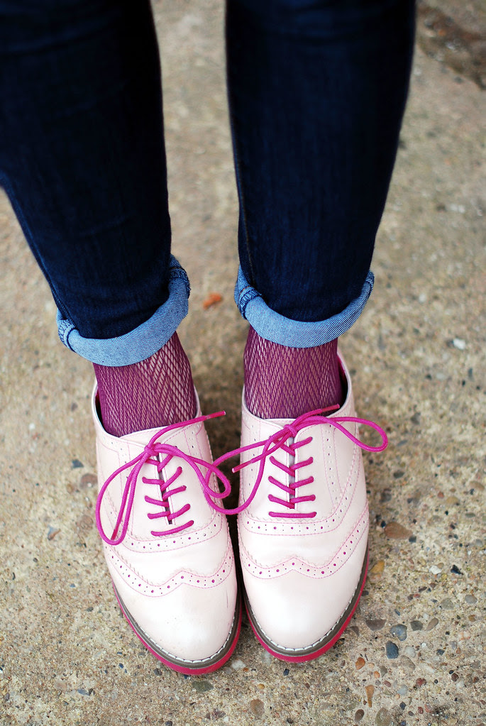 Pink brogues