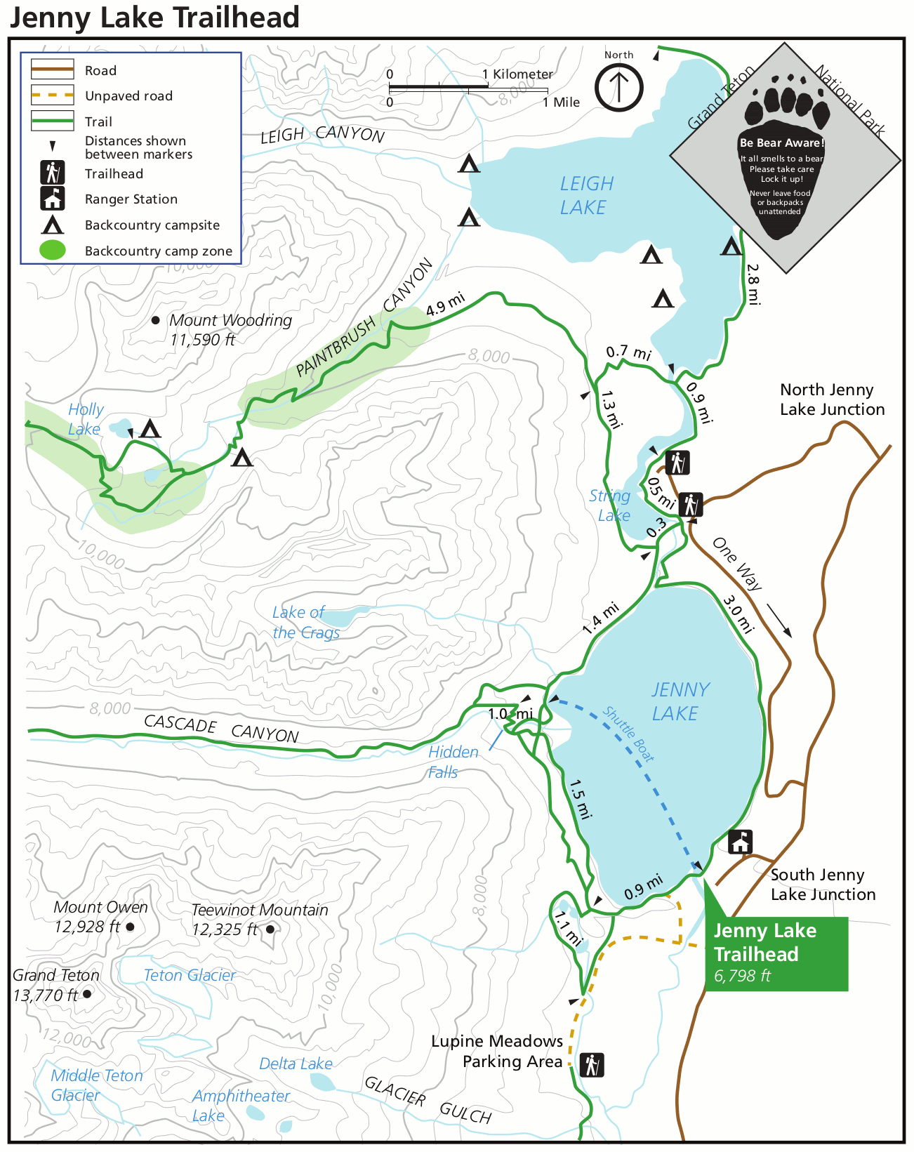 Jenny Lake Lodge Map Grand Teton Maps | NPMaps.  just free maps, period.