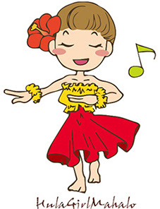 フラダンス 南国イラスト フリー素材配布 フラガール マハロ