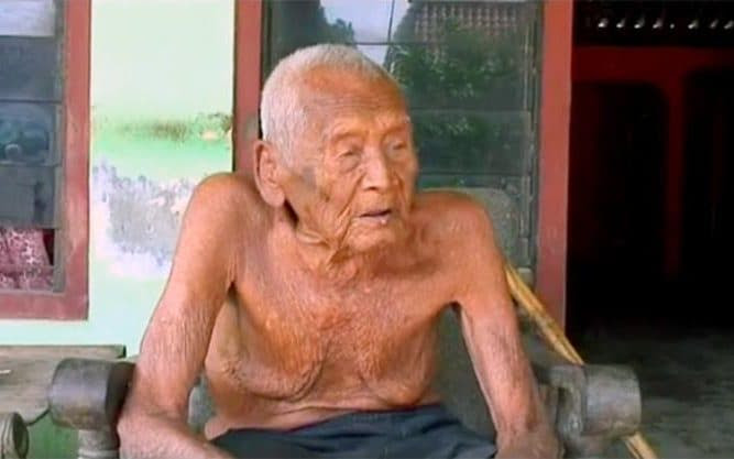 Mbah Gotho, from Java, has been named as the world's longest lived human at 145 years old