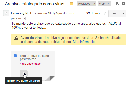 No puedo descargar archivos adjuntos de gmail