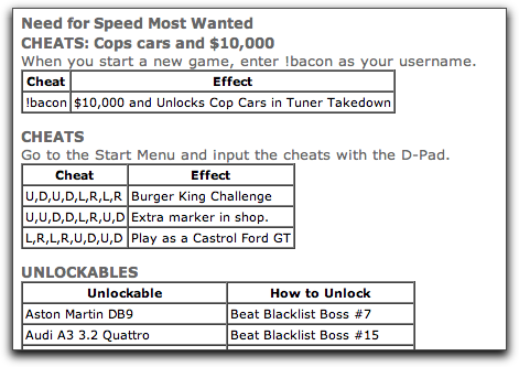 Need For Speed Most Wanted Ps2 Cheats