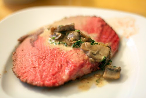 Prime Rib and Mushroom Cream Sauce