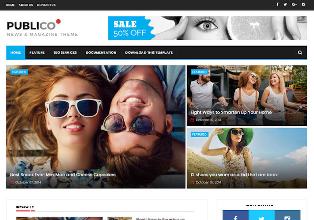 Download Publico Magazine Blogger Template